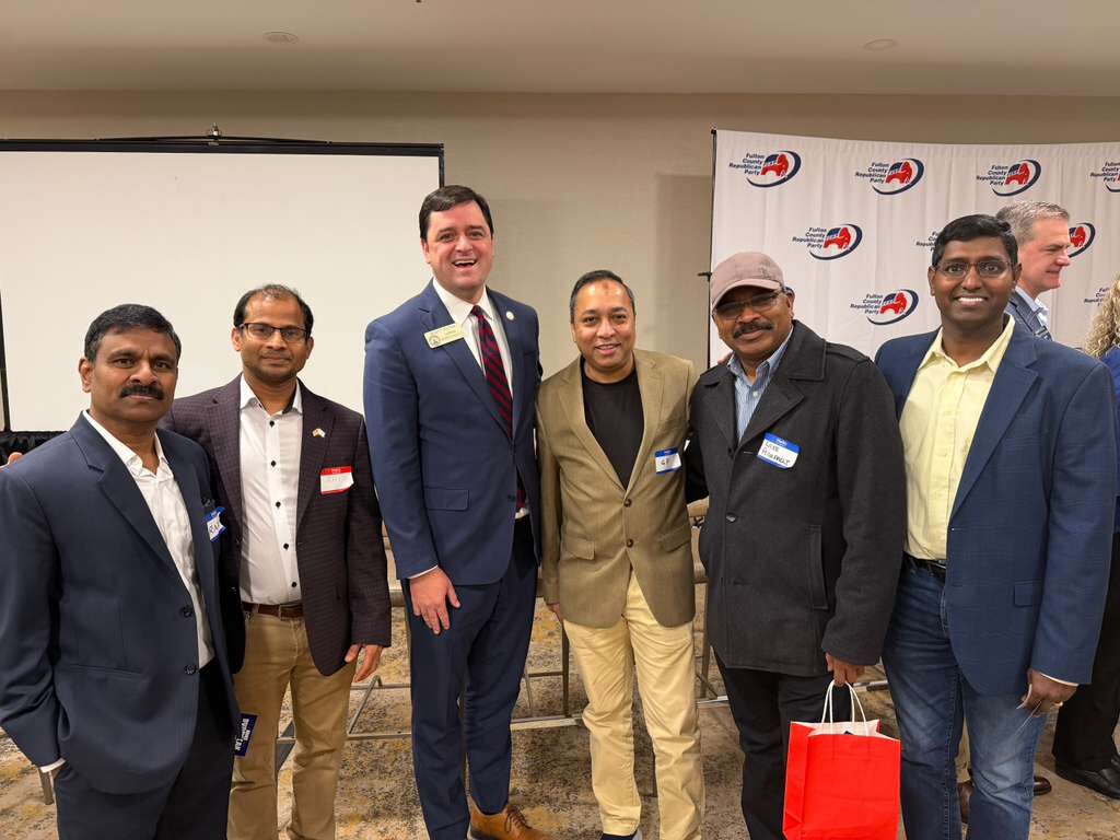 Ravi Mandadi with community and civic leaders