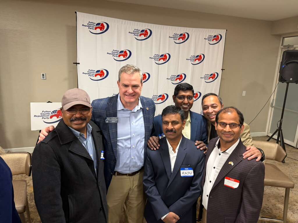 Ravi Mandadi with community and civic leaders