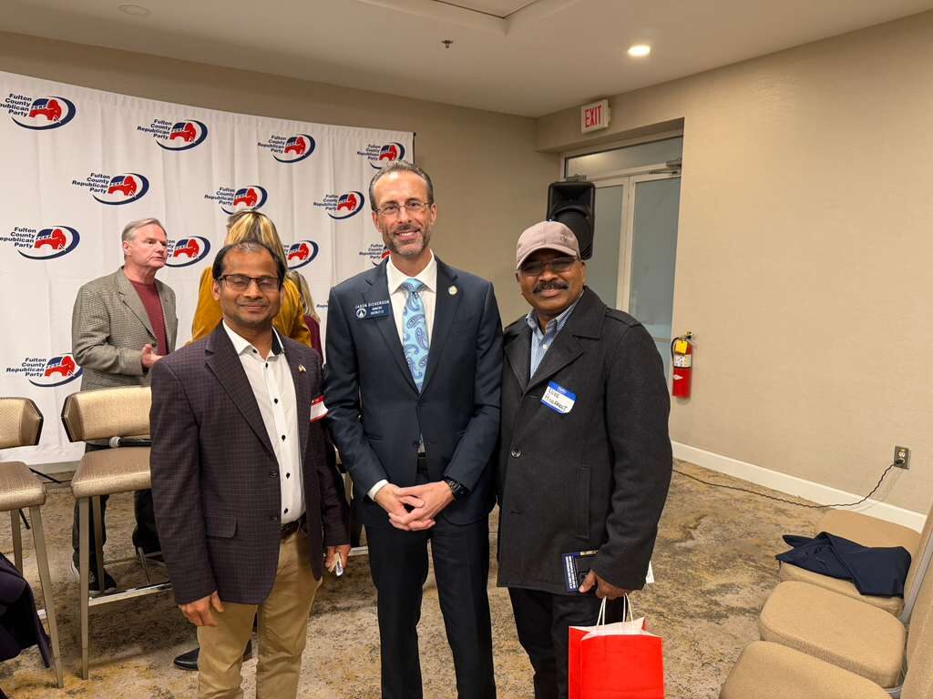 Ravi Mandadi with community and civic leaders