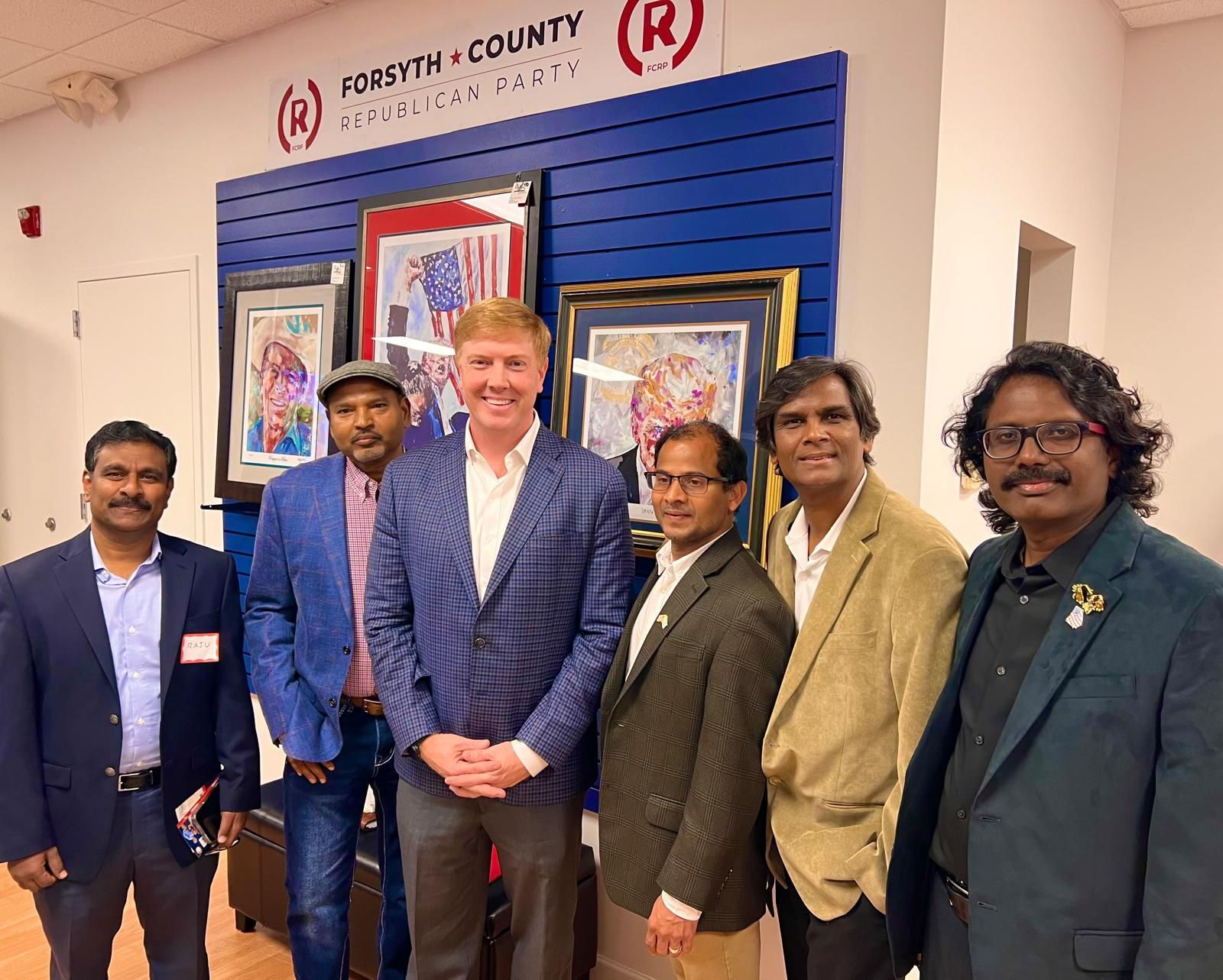 Ravi Mandadi with community and civic leaders