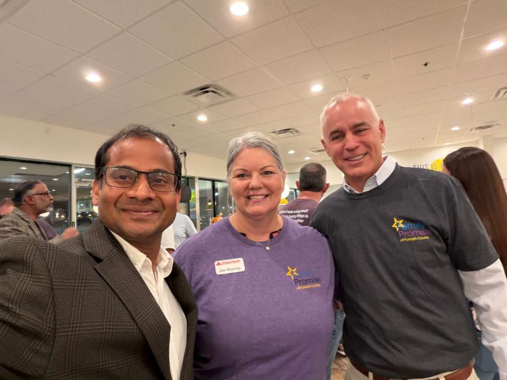 Ravi Mandadi with community and civic leaders