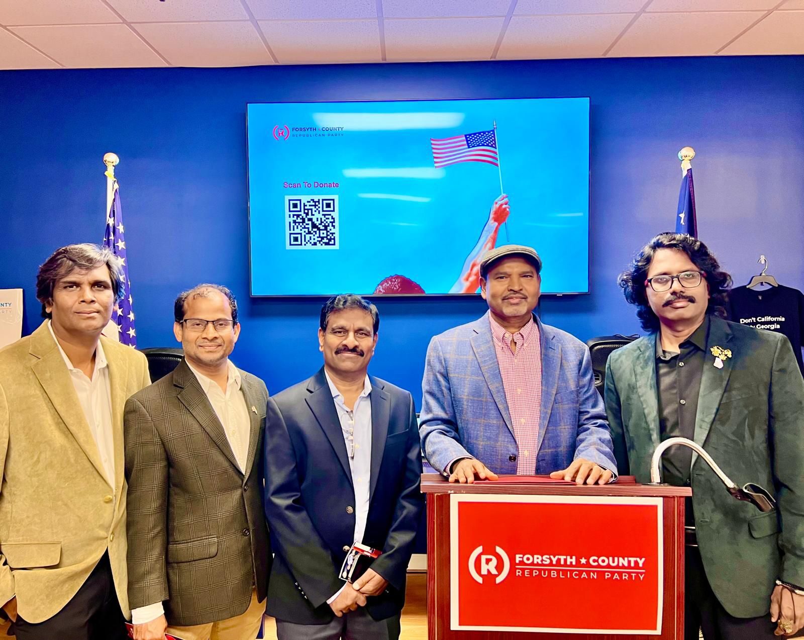 Ravi Mandadi with community and civic leaders