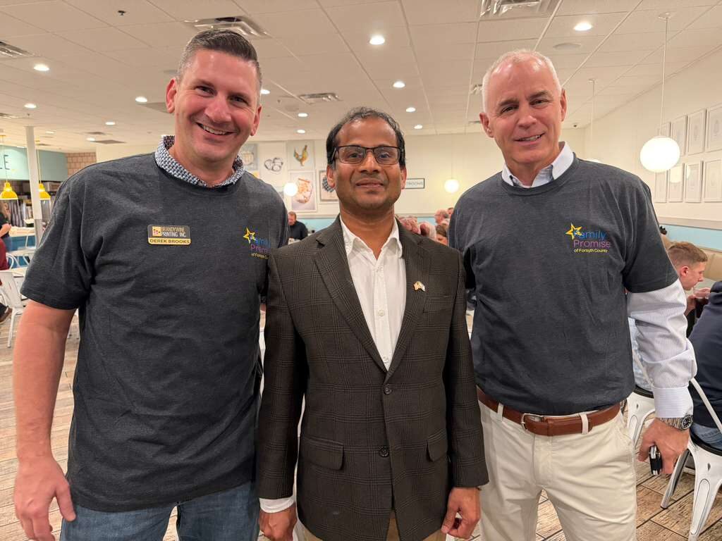 Ravi Mandadi with community and civic leaders