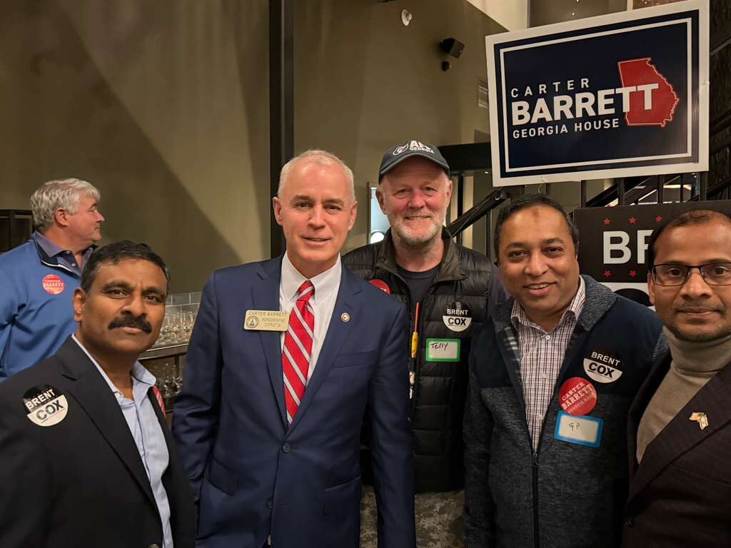 Ravi Mandadi with community and civic leaders