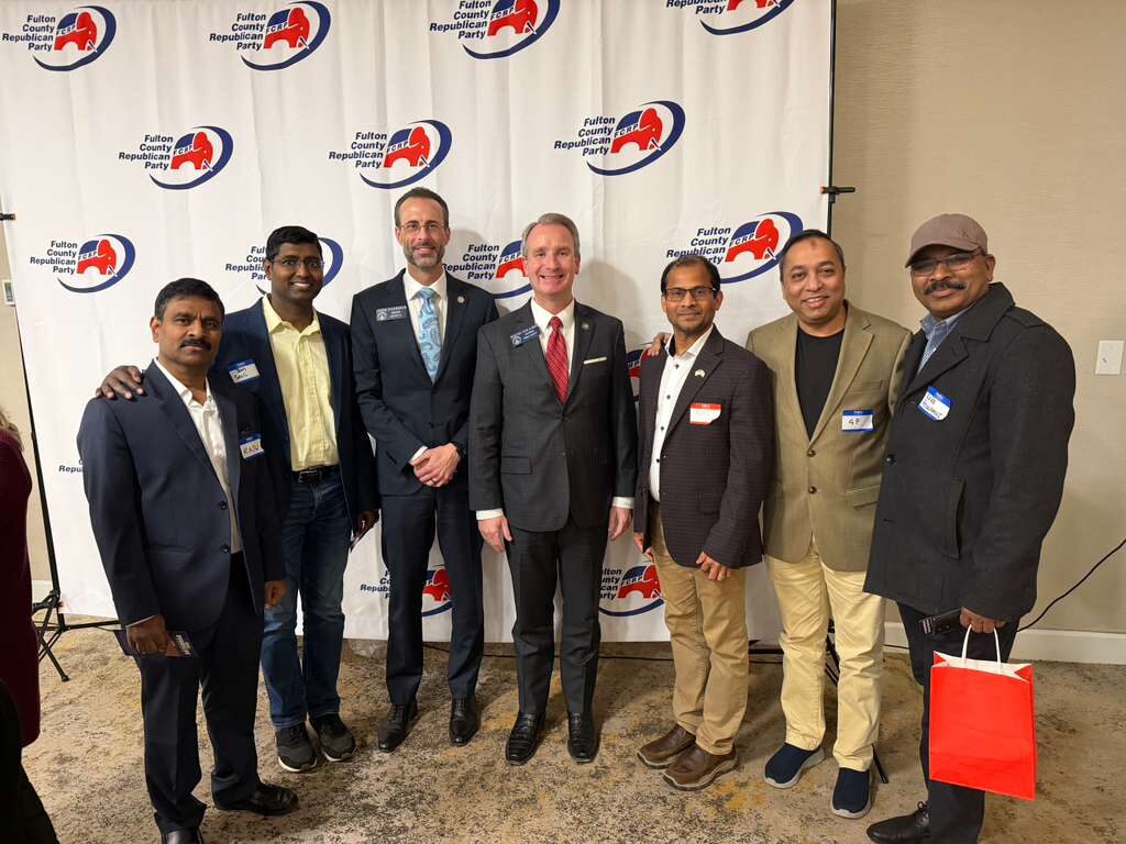 Ravi Mandadi with community and civic leaders