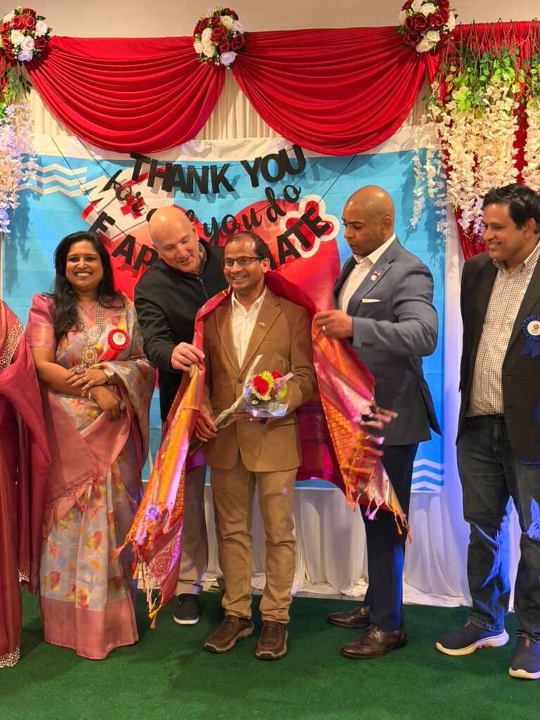 Ravi Mandadi with community and civic leaders