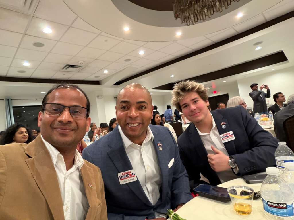 Ravi Mandadi with community and civic leaders