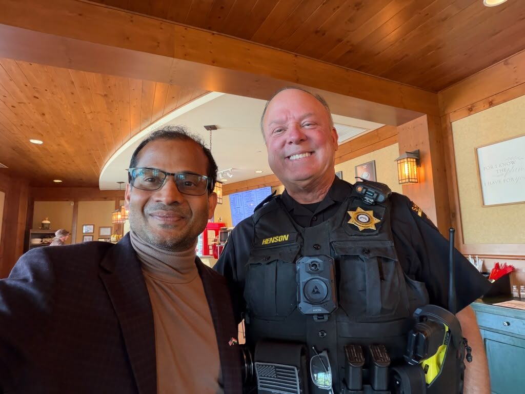 Ravi Mandadi with community and civic leaders