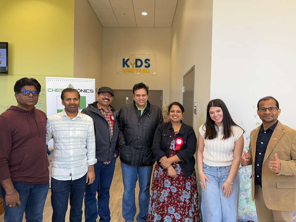 Ravi Mandadi with community and civic leaders