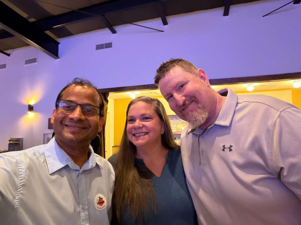 Ravi Mandadi with community and civic leaders