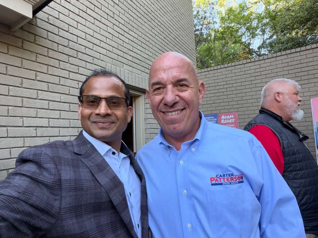 Ravi Mandadi with community and civic leaders