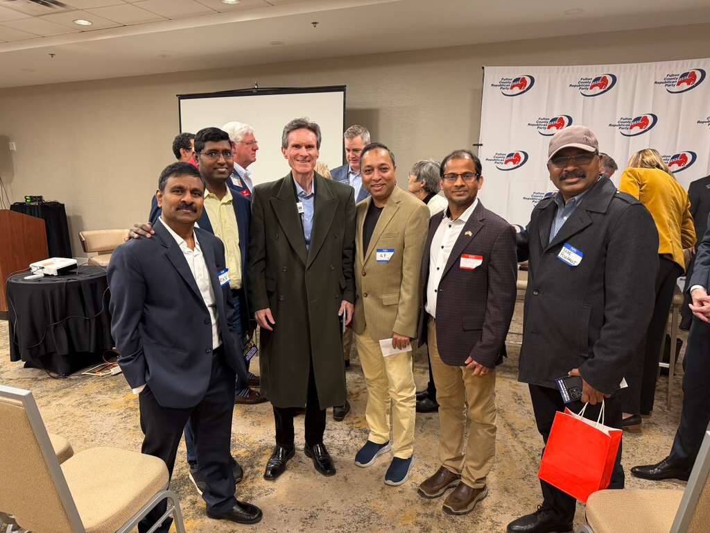 Ravi Mandadi with community and civic leaders
