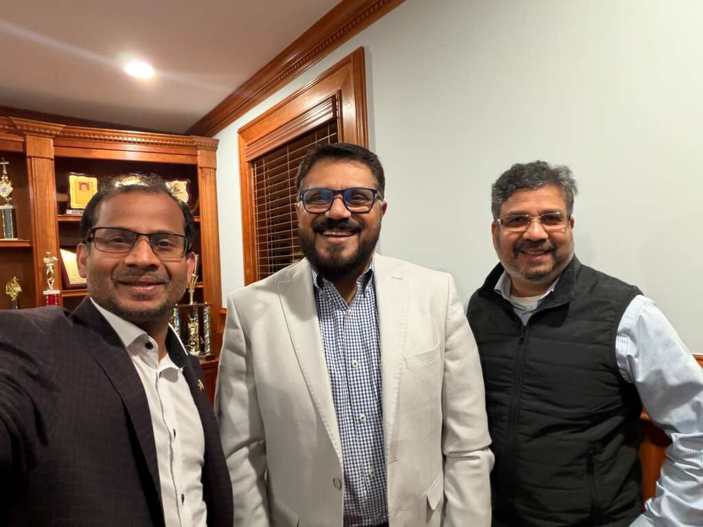 Ravi Mandadi with community and civic leaders