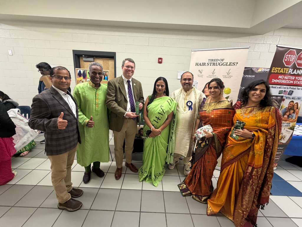 Ravi Mandadi with community and civic leaders