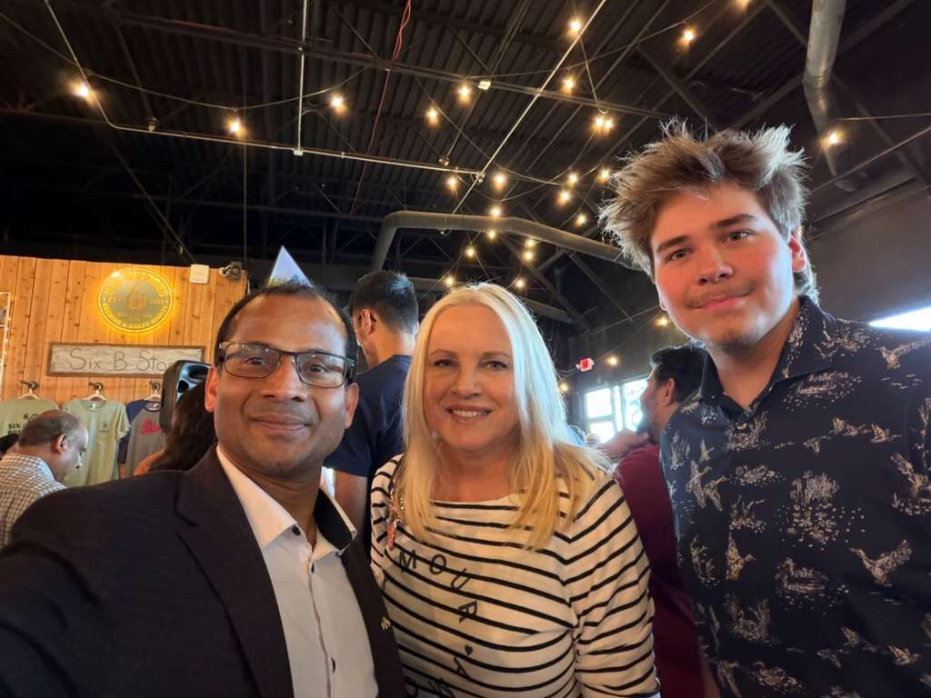 Ravi Mandadi with community and civic leaders