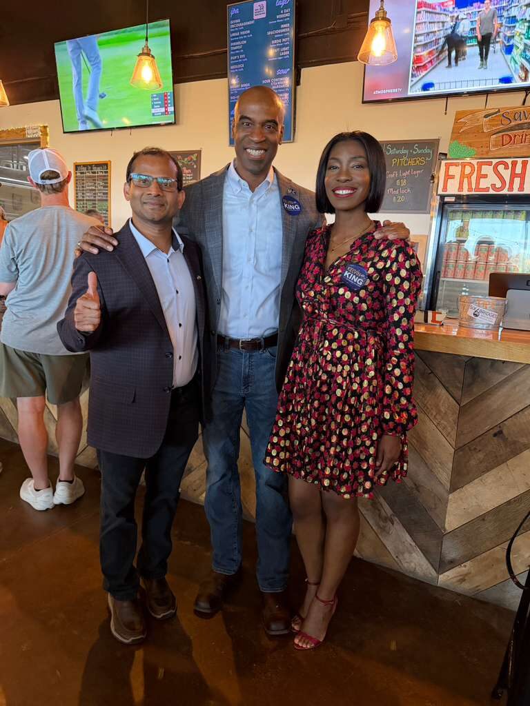 Ravi Mandadi with community and civic leaders