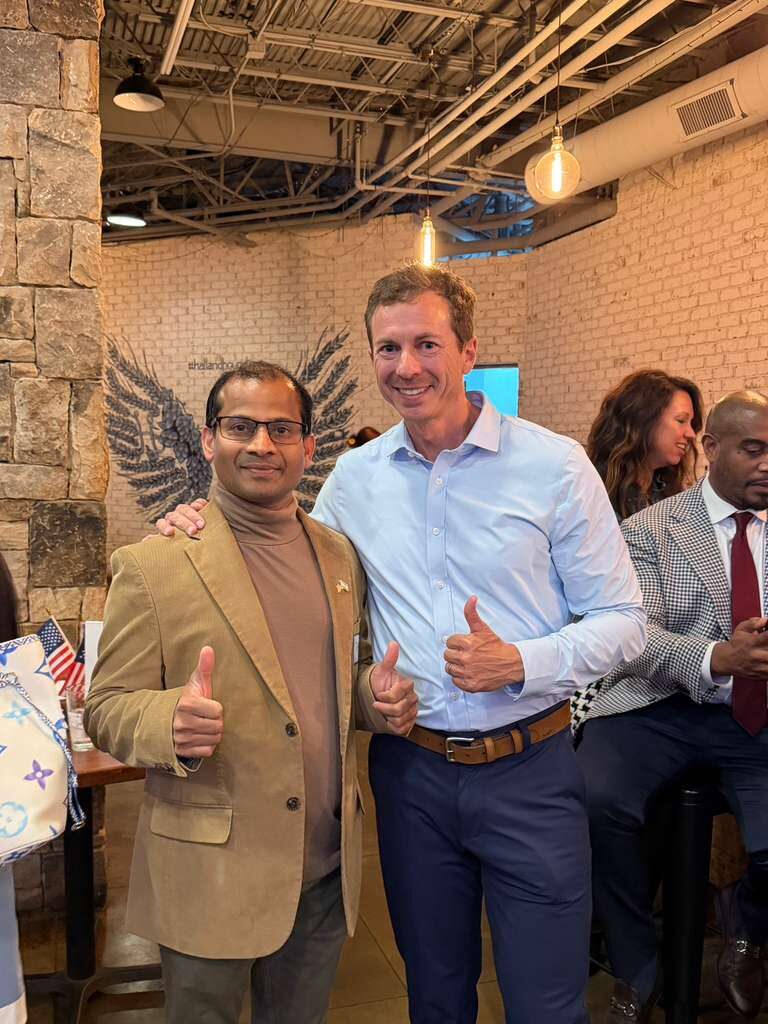 Ravi Mandadi with community and civic leaders